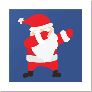 Dabbing Santa Claus Posters and Art